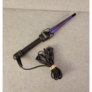 HOT SHOT TOOLS PROFESSIONAL Tapered Curling Iron PURPLE - Tested Gets Hot Flaw J
